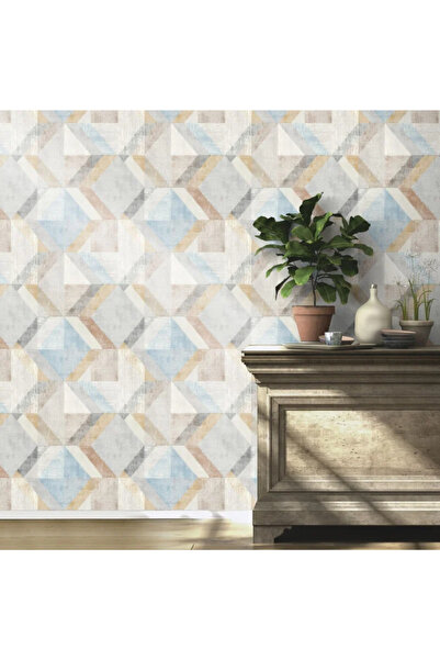 OEM Ταπετσαρία βινυλίου χρωμάτων, γεωμετρικό σχέδιο, πολύχρωμη, ρολό 10 x 0,5...