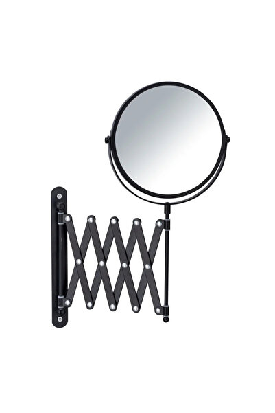 OEM Oglinda baie cosmetica Wenko, brat telescopic, Ø 17 cm, negru