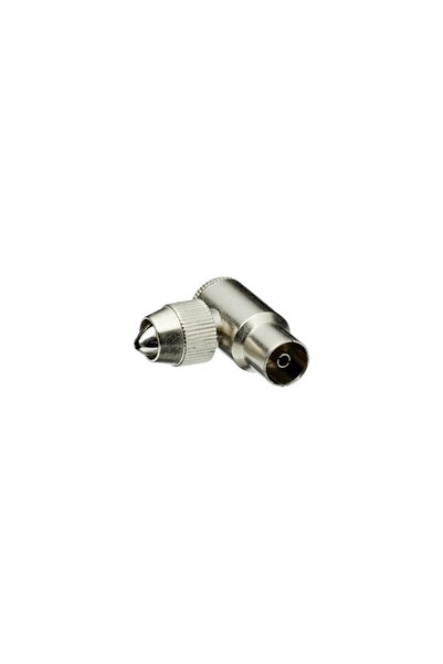 Lexman Mufa pentru cablu TV Lexman, coaxial, 9.52 mm, mama, 90 grade, metal, ...