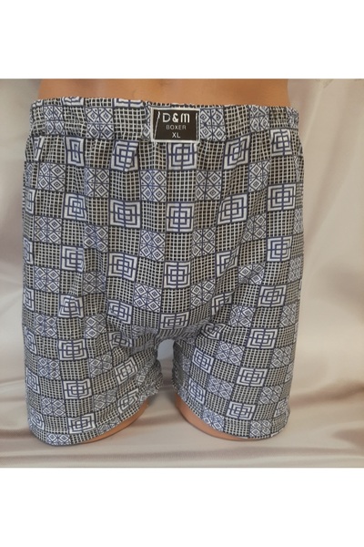 Shine Elagance Blue Patterned 100% Cotton Male Comfortable Utility Boxers