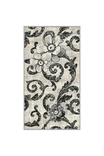 OEM Χαλί Cappuccino, πολυπροπυλένιο, 60 x 110 εκ., σχέδιο λουλουδιών