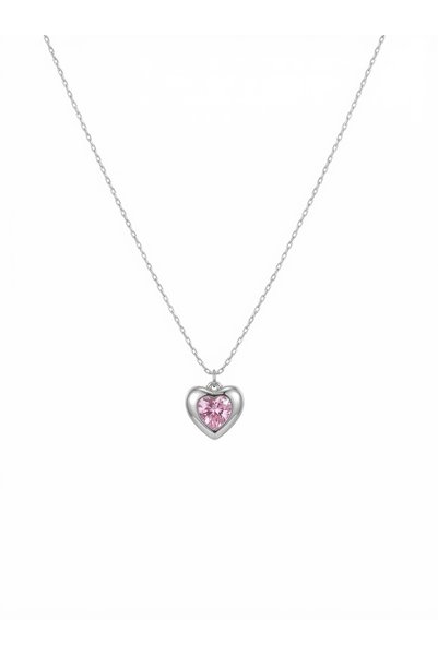 AccessoriesCınCık 316L Anti-Tarnish Steel Necklace Heart Stone Stainless Women's Necklace