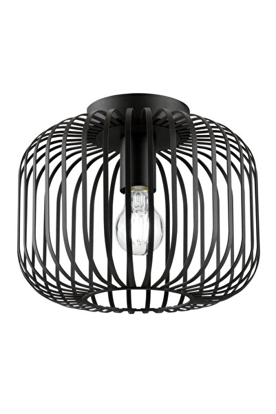 Inspire Plafoniera Pecan, 1 x E27, D 28 cm, metal, negru