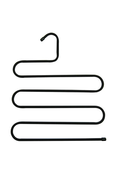 Spaceo Μεταλλική κρεμάστρα παντελονιών Spaceo, μήκος 31 cm, μαύρη