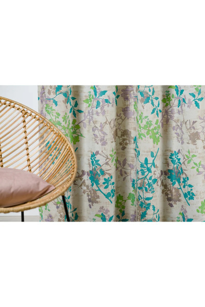 OEM Serenity Drapery Curtain 140 x 245 centimeters, with rings, multicolor