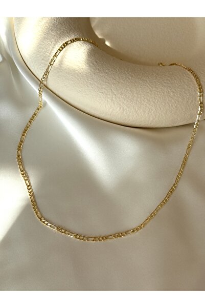 YOUES JEWELRY 60 cm Zincir Kolye 14 K ALTIN RENK CM VİP SERİ Lüx Renk Gold VI...