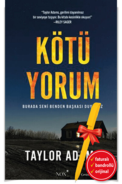 Destek Yayınları Alfa Kalem Kötü Yorum (Taylor Adams) YENİ Roman Öykü Kitap