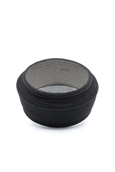 SARIKHANE YÜKSEK TEKNOLOJİ MAKİNE SARIMI Fileli Sarık - Siyah Kumaş - Siyah T...