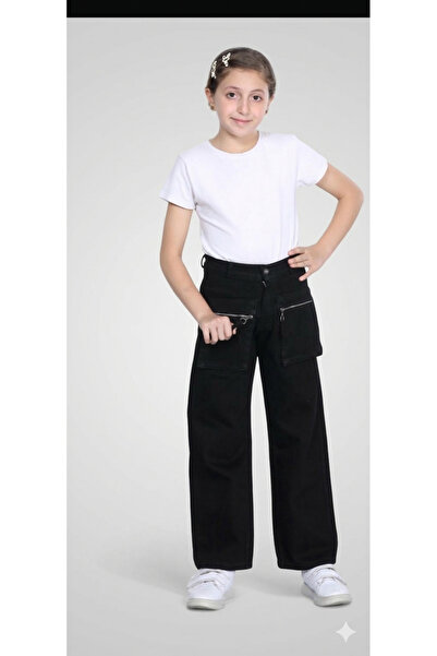 wikiland jeans Children's New Season Embossed Pocket Linen Pants