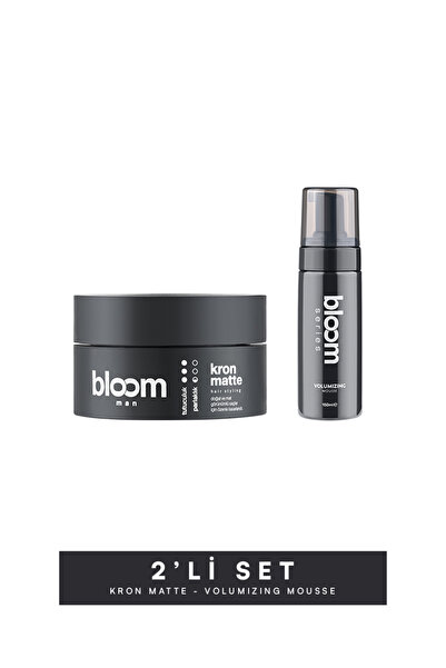 Bloom Man Bloom Series Erkek Saç Şekillendirici 2’li Set | Kron Matte Wax + V...