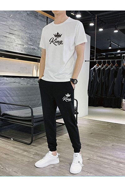 LAVİTTA Printed Sweatpants and T-Shirt - Jogger Pants T-Shirt Bottom Top Swea...