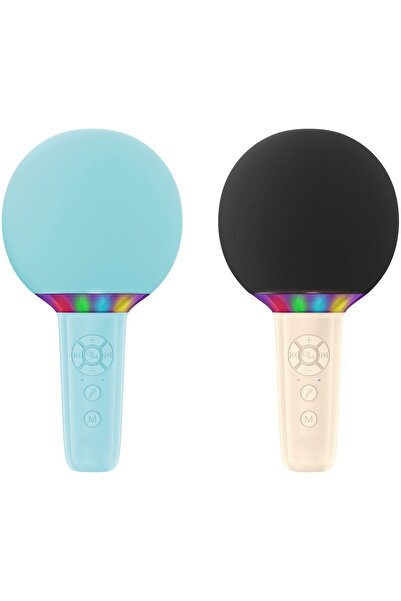PERASSTORE Mikrofonlu Karaoke Bluetooth Hoparlör Rgb Led Işıklı 5 Efektli Ses...