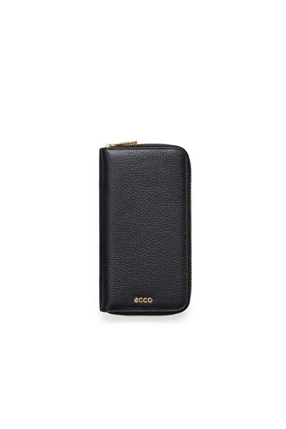 Ecco Wallet Zipped Pebbled Leather JP