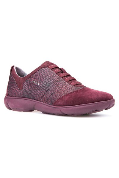 Geox Pantofi sport damă - D Nebula - mărime 35 - Bordo Piele Întoarsă - Respi...