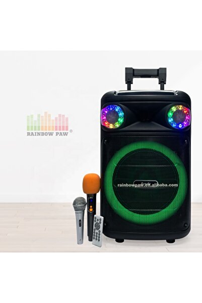 Generic Karaoke Machine With Two Wireless Microphones Bluetooth Speaker Porta...