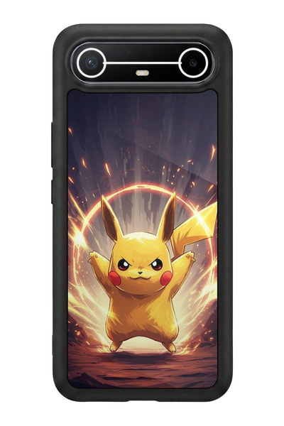 TECNO سبارك سليم 5G متوافق مع مطبوع، أسود مطفي، سيليكون ناعم، واقي، غطاء ممتص...