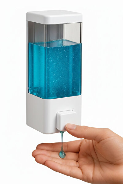 seahome 1 قطعة موزع صابون سائل يدوي لاصق يُثبت على الحائط للحمام والمطبخ قابل...