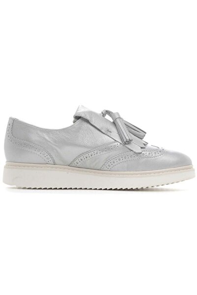 Geox Women's Shoes - D Thymar A - Size 38 - Silver Genuine Leather - Slip-on ...