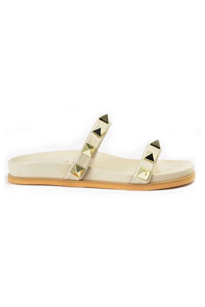 BADURA Women's Slipper - Pyramid - size 37 - white beige Genuine Leather - el...