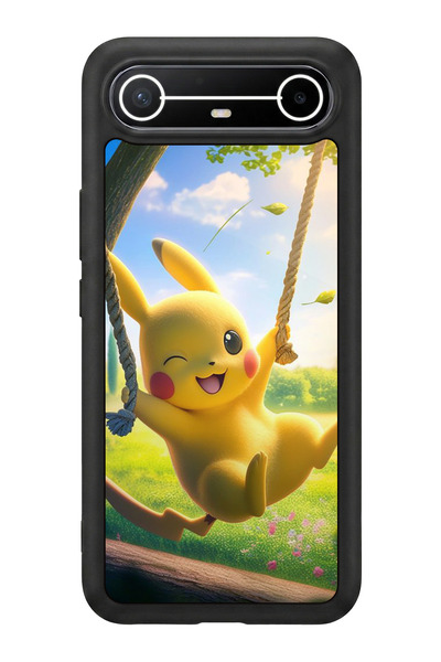 TECNO سبارك سليم 5G متوافق مع مطبوع، أسود مطفي، سيليكون ناعم، واقي، غطاء ممتص...