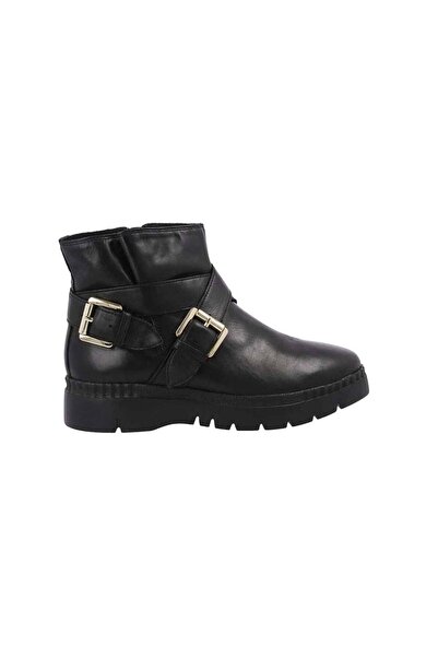 Geox Women's boots - D Emsley A - size 38 - Black Smooth Genuine Leather - Br...