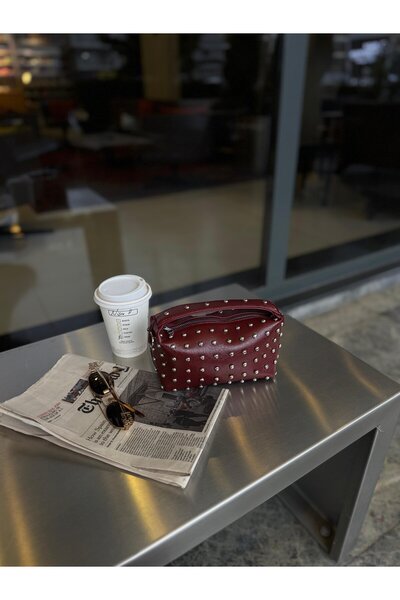 NİSSEA.CO Bordo Mini Trok Detaylı Çapraz Askılı Lois Çanta