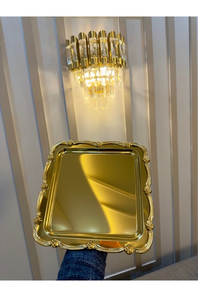 LOKMAN ZÜCCACİYE SHOWROOM Single Cast Gold Rose Tea and Coffee Presentation P...