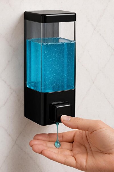 seahome 1 قطعة موزع صابون سائل يدوي لاصق يُثبت على الحائط للحمام والمطبخ قابل...