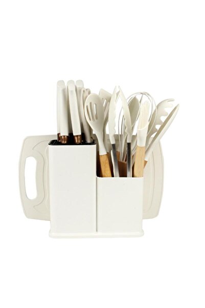 Arabest 19 Pieces Kitchen Utensils and Knife Set with Block, with 9 Piece Sil...