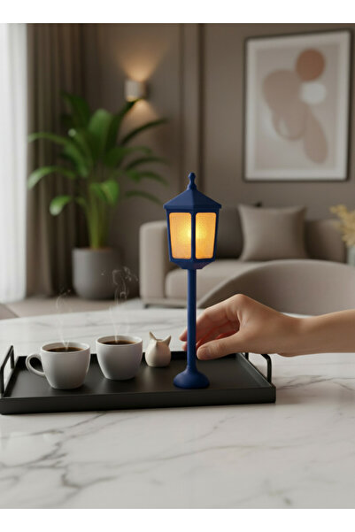 Puzimo LED Işıklı Dekoratif Sokak Lambası | Mini Atmosfer Aydınlatması | Masa...