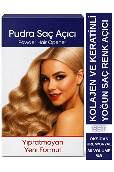 SheMask Saç Açıcı Toz, Oryal, Oksidan, Kolajen ve Keratin Etkili Saç Bakımı P...