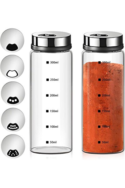 Arabest Seasoning jar with detachable lid and adjustable pour hole, for kitch...