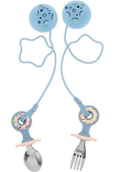 Arabest Children Utensils Set with Anti-Drop Chain, Silicone Handle Stainless...