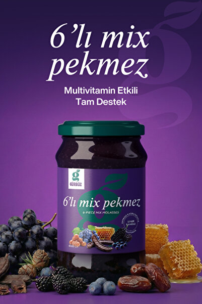 Gürbüzden 6'lı Mix Pekmez 400 Gr