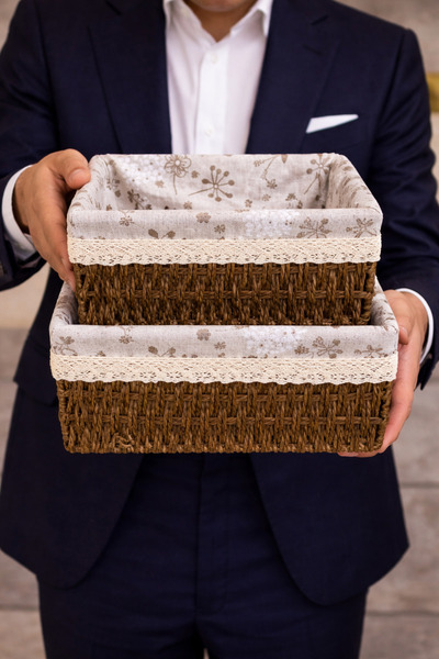 Generic Luxury 2-piece wicker basket set – perfect elegance and organization ...