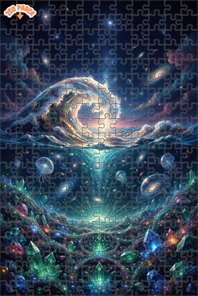 Esranın Dünyası لغز خشبي من كوزميك ويف آند كريستال إيرث مزدوج الطبقات قطعة مق...