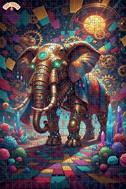 Esranın Dünyası لغز خشبي من بوهر بانك فيل جير آرت مكون من مزدوج الطبقات إطارً...