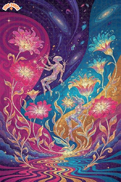 Esranın Dünyası لغز خشبي من نوع جالاكتيك فلاور دانس مكون من مزدوج الطبقات إطا...