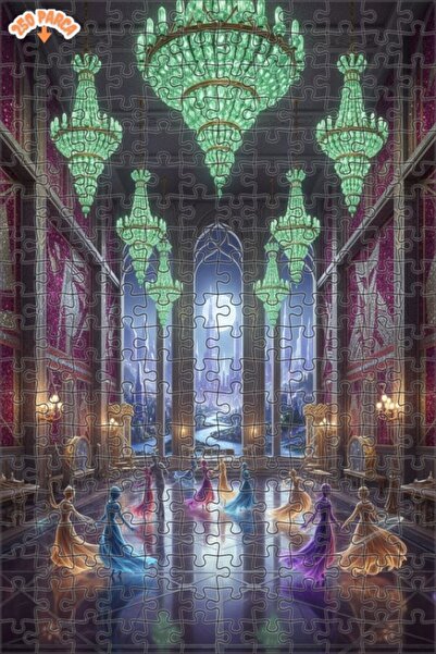 Esranın Dünyası لوحة بازل خشبية لغرفة المعيشة مع ثريا كريستالية مزدوج الطبقات...