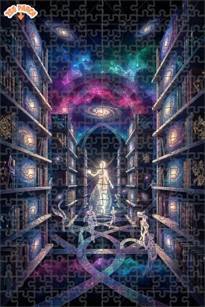 Esranın Dünyası Galactic Library Magic Journey Double-Layer Framed Wooden Puz...
