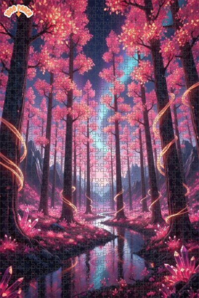 Esranın Dünyası لغز الغابة الغامضة ونهر أورورا الرقمي، لغز خشبي مكون من مزدوج...