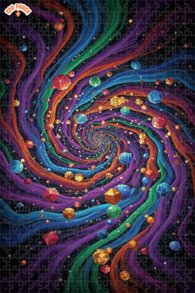 Esranın Dünyası لغز خشبي ملون على شكل حلزوني فلكي مكون من مزدوج الطبقات إطارً...