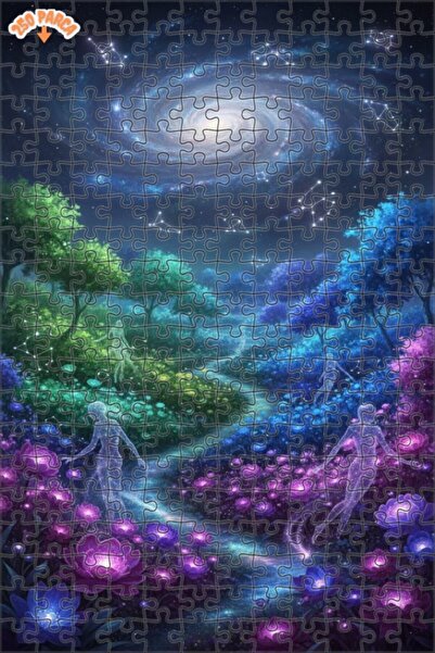 Esranın Dünyası حديقة الروحان الفلكيين لوحة زيتية مزدوج الطبقات قطعة من الألغ...