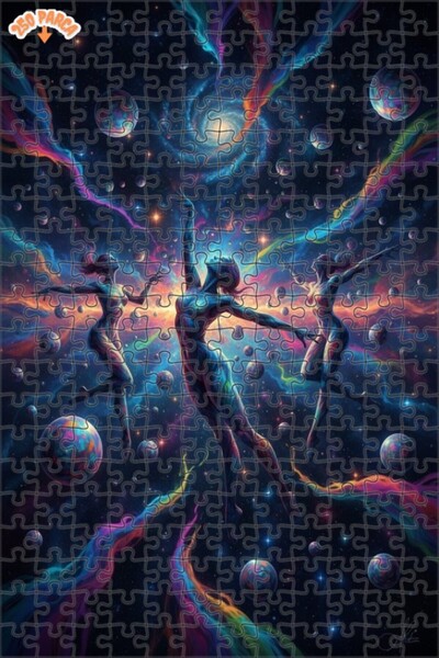 Esranın Dünyası Universal Dancers Oil Painting Look Double Layer Framed Woode...