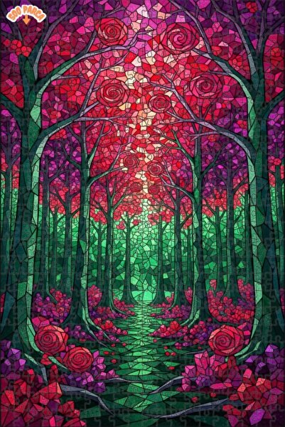 Esranın Dünyası لغز فني خشبي من جول فورست فوينيك فايزيك مزدوج الطبقات قطعة مق...