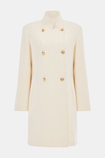 W Collection EKRU HAKİM YAKA MANTO