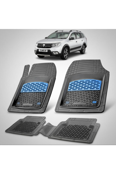 TEAMCAR Πατάκια δαπέδου συμβατά με Dacia Logan MCV Stepway 2016-2020 | Μπλε