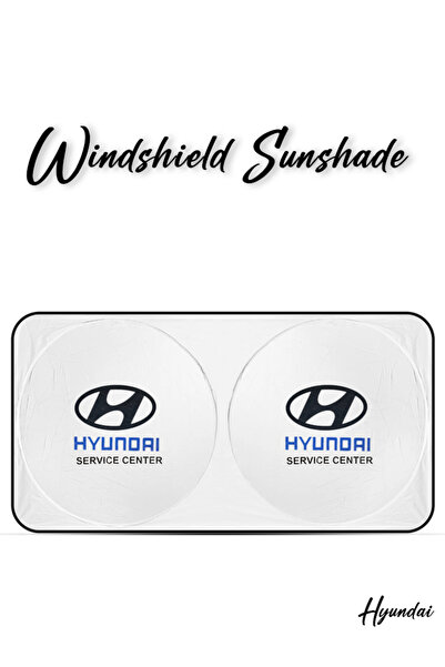 Hyundai مظلة شمسية قابلة للطي للزجاج الأمامي للسيارة، 150 × 75 سم، عاكسة للأش...