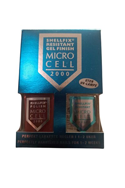 SHELLFIX RESISTANT GEL FINISH MICRO CELL 2000 Nail hardener + Pink bonbon nai...