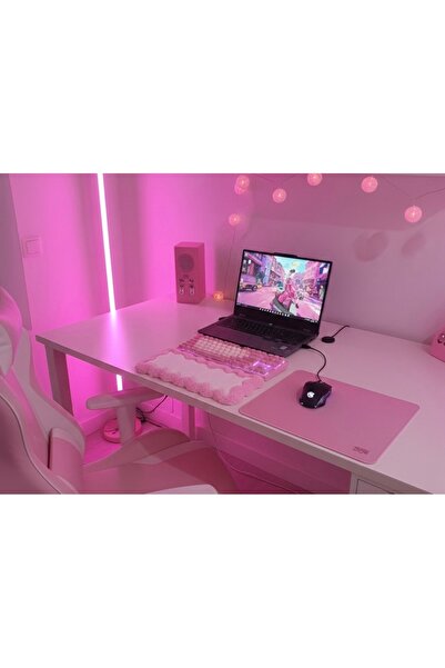 TUFTY FRIENDS Pembe Klavye Matı - Klavye Kol Desteği